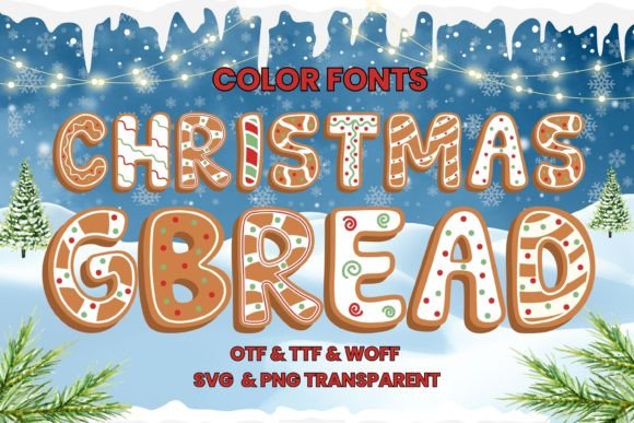 Christmas Gbread: A Color Font for Festive Design Magic