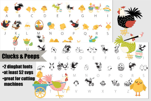 Clucks and Peeps: A Creative Font for Poultry and Easter Projects