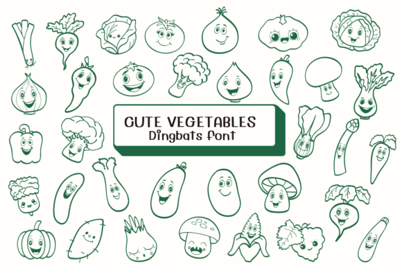 Cute Vegetables: A Fun Typeface for Playful Designs
