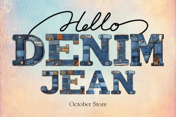 Denim Jean Alphabet: A Font with Timeless Rugged Appeal