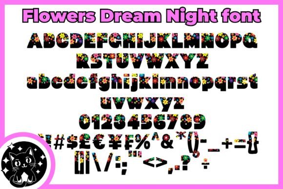 Flowers Dream Night: A Typeface That Blooms with Whimsy