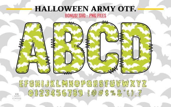Halloween Army Bats: A Display Font with Character