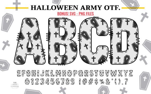 Halloween Army Coffin: A Font with Military Precision