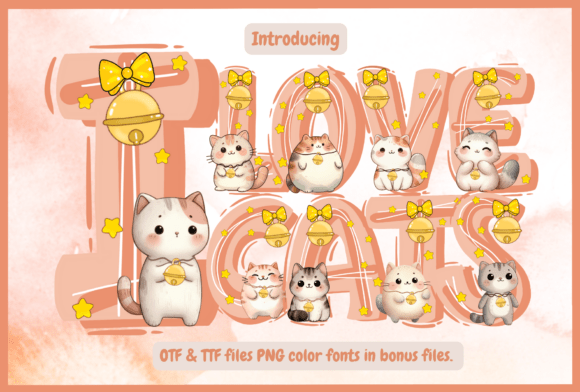 I Love Cats: A Typeface for Playful, Feline-Themed Designs