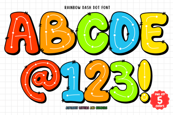 Infuse Energy and Color with the Rainbow Dash Dot Typeface