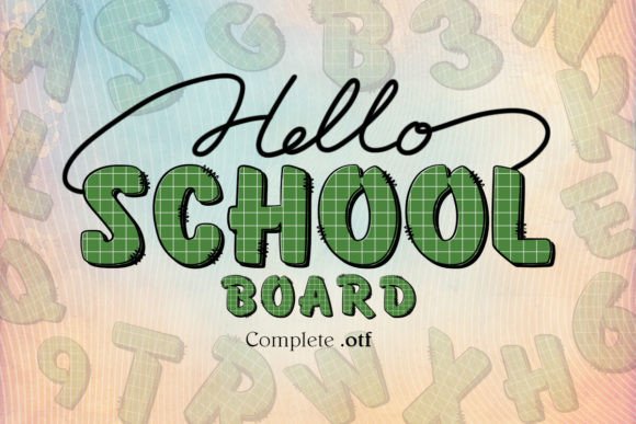 School Board Font: Chalkboard Charm for Modern Projects