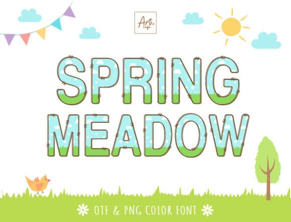 Spring Meadow: A Fresh Creative Font for Seasonal Projects